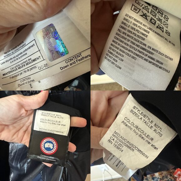 Canada Goose Allison Packable Down Coat Atlantic Navy Womens Size XL Mid Length - Picture 12 of 13